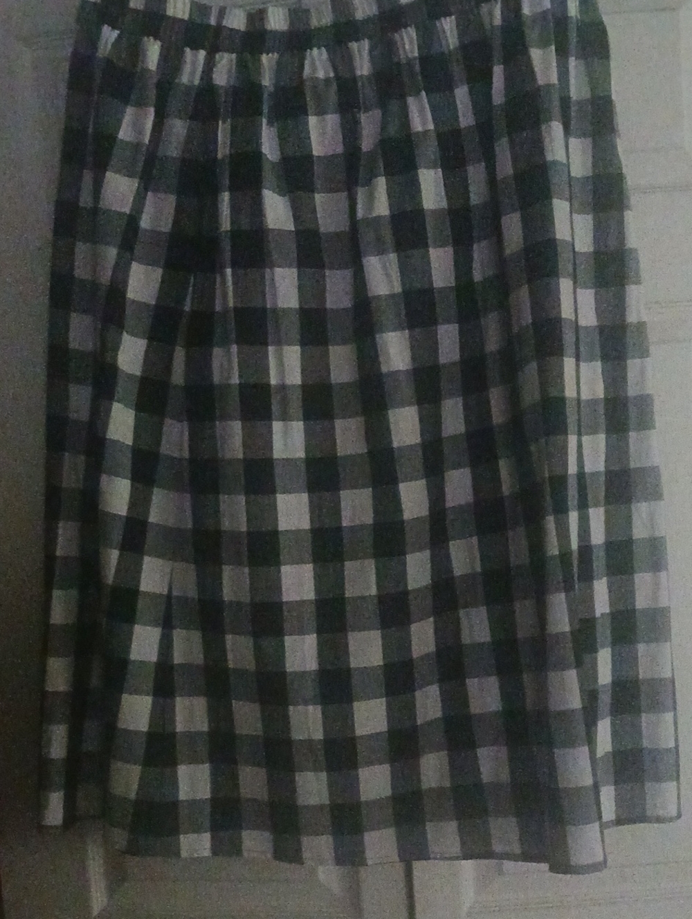 Joan Rivers Black and White Gingham Circle Skirt